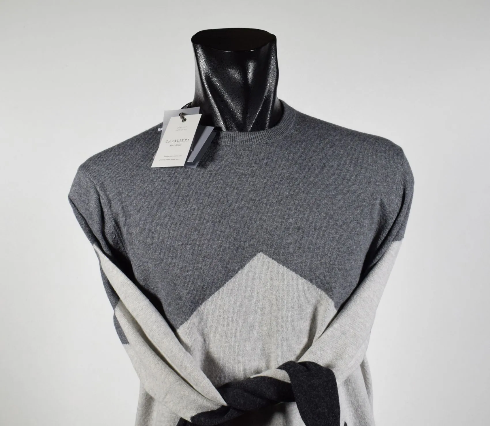 Girocollo cavaileri milano in lana merinos e cashmere