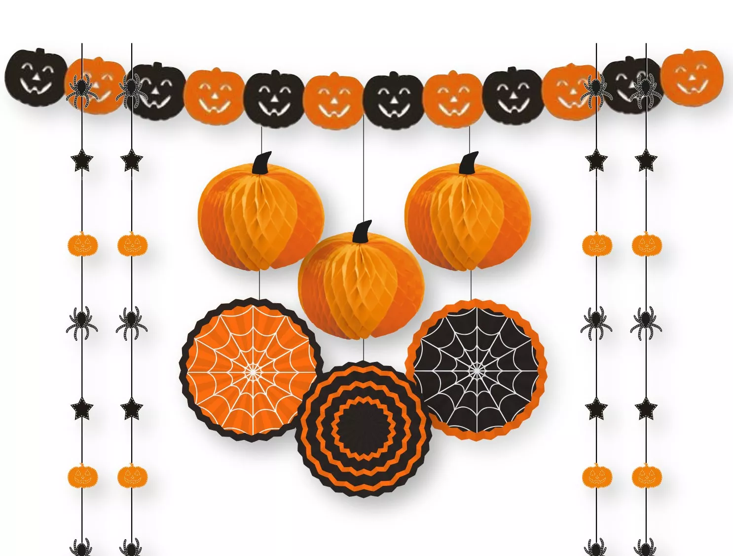 Halloween zucca party set 10 pezzi
