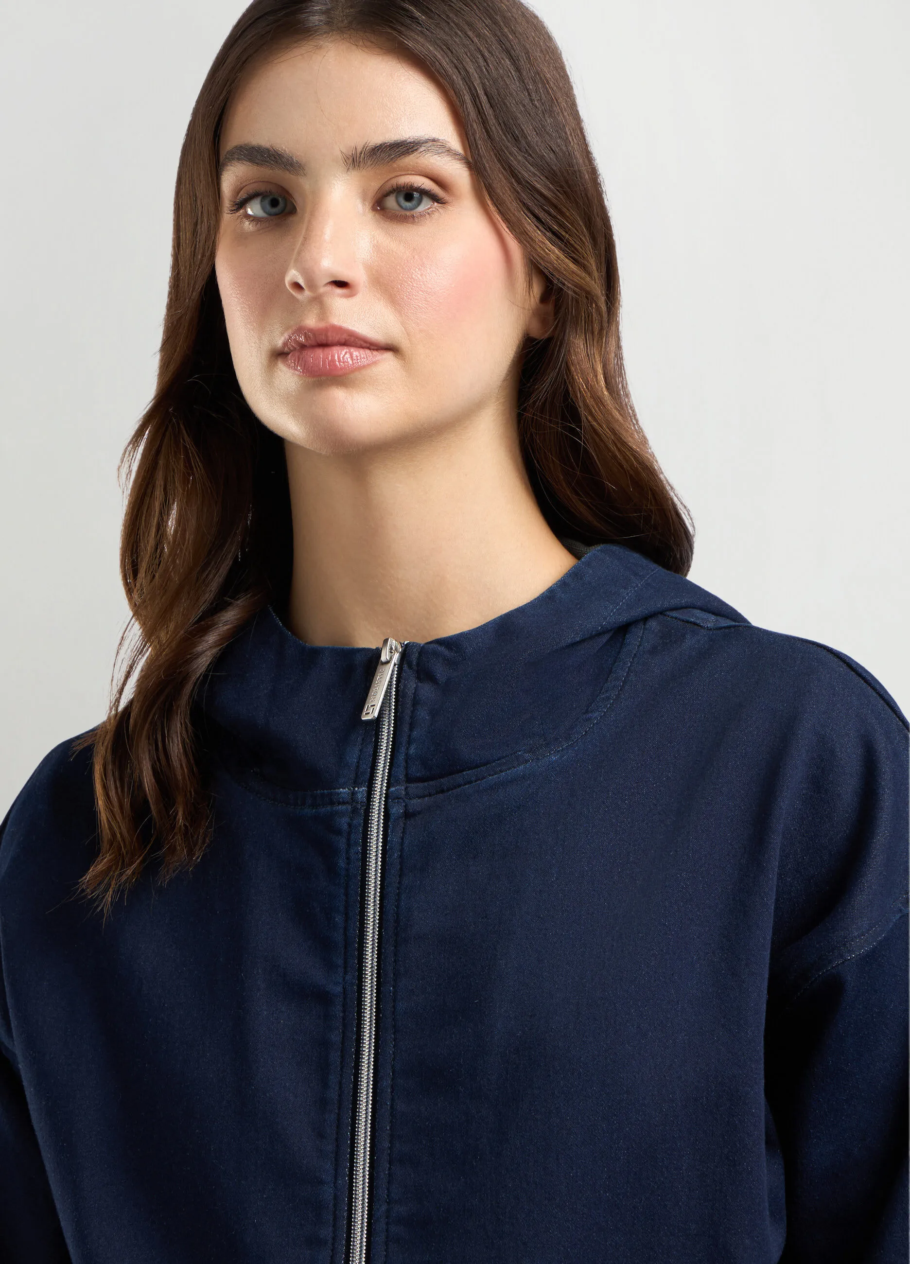 HOLISTIC  Felpa in denim di misto cotone donna