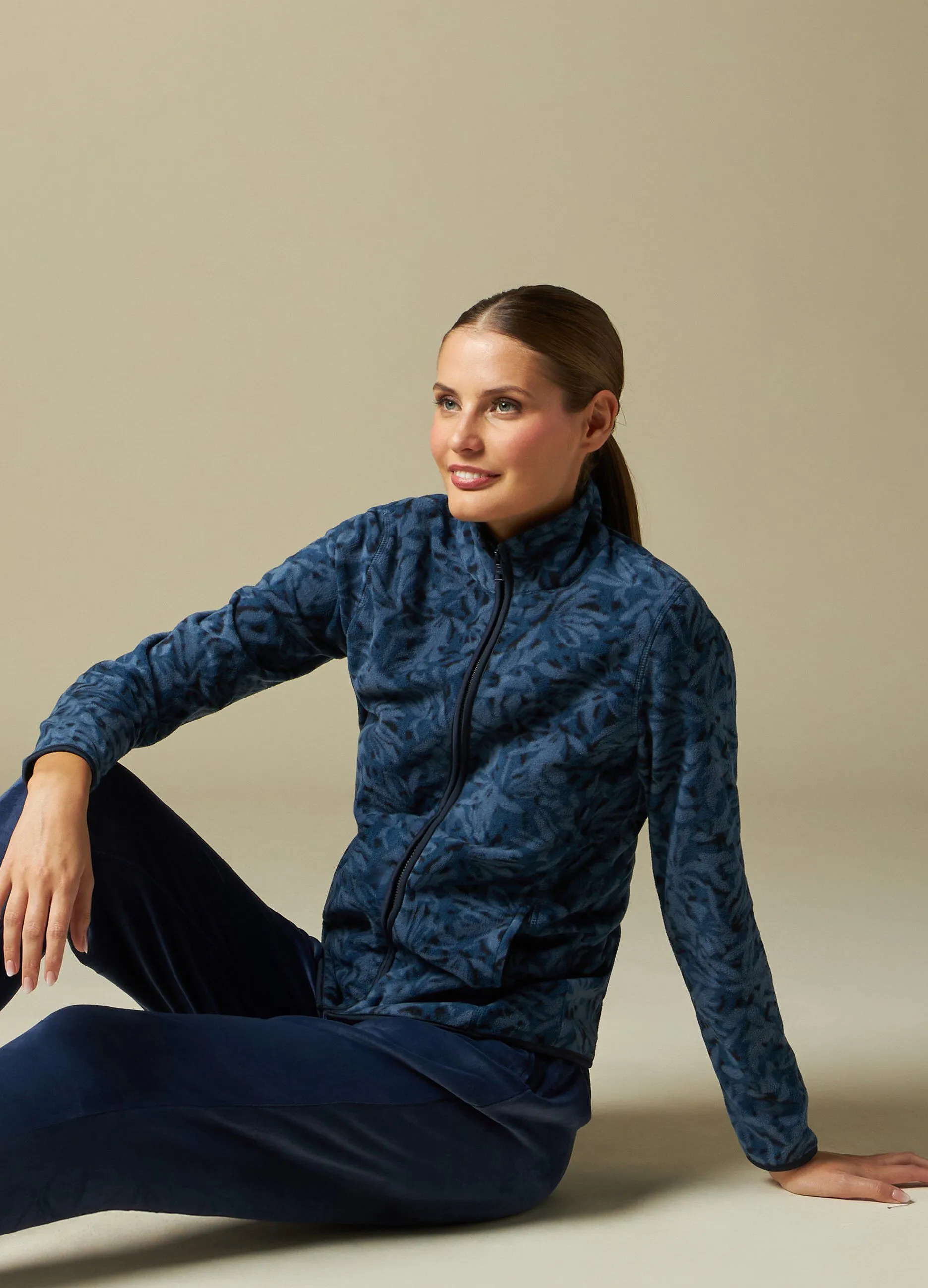 HOLISTIC  Felpa in pile full zip donna