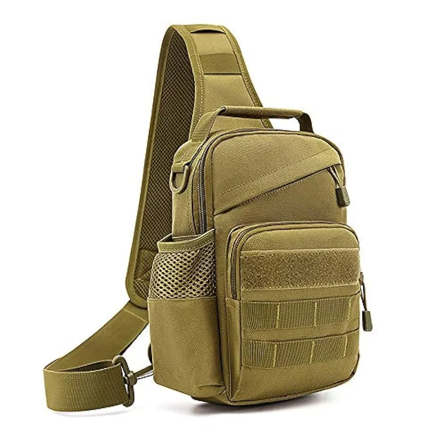 HUNTVP Zaino Monospalla Militare Tattico Uomo Borsa Petto Sportivo Molle Zaino a Tracolla per Sport Ciclismo Trekking Campeggio 