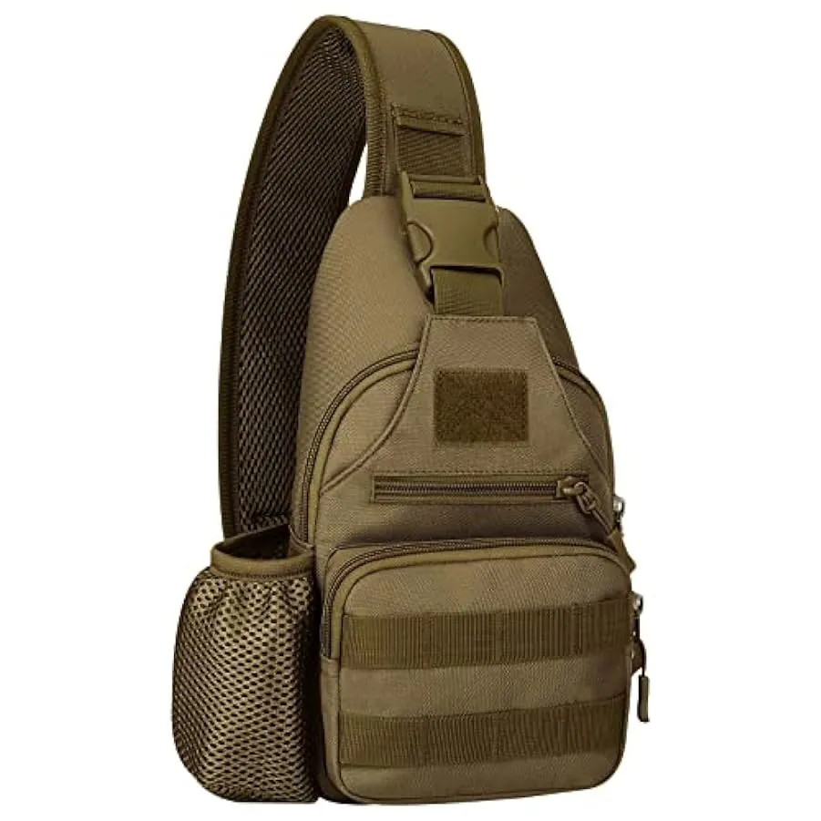 HUNTVP Zaino Monospalla Militare Tattico Uomo Borsa Petto Sportivo Molle Zaino a Tracolla per Sport Ciclismo Trekking Campeggio 