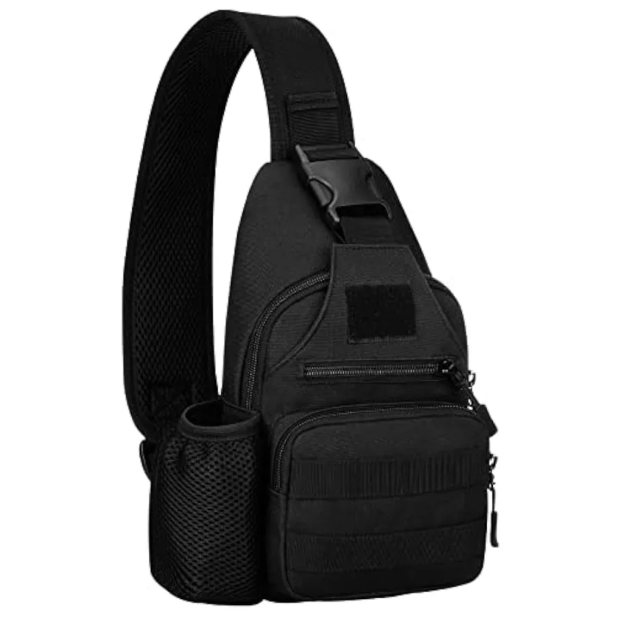 HUNTVP Zaino Monospalla Militare Tattico Uomo Borsa Petto Sportivo Molle Zaino a Tracolla per Sport Ciclismo Trekking Campeggio 