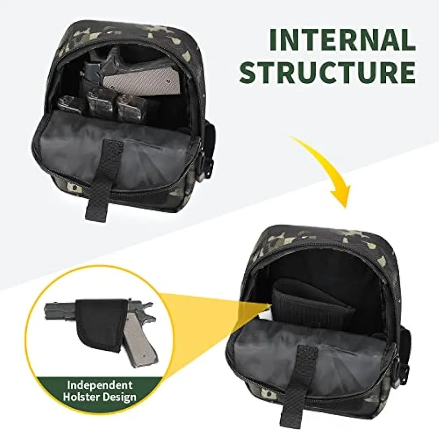 HUNTVP Zaino Monospalla Militare Tattico Uomo Borsa Petto Sportivo Molle Zaino a Tracolla per Sport Ciclismo Trekking Campeggio 