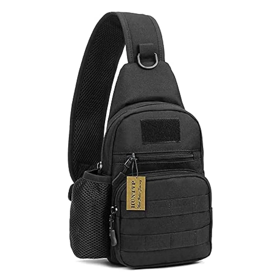 HUNTVP Zaino Monospalla Militare Tattico Uomo Borsa Petto Sportivo Molle Zaino a Tracolla per Sport Ciclismo Trekking Campeggio 