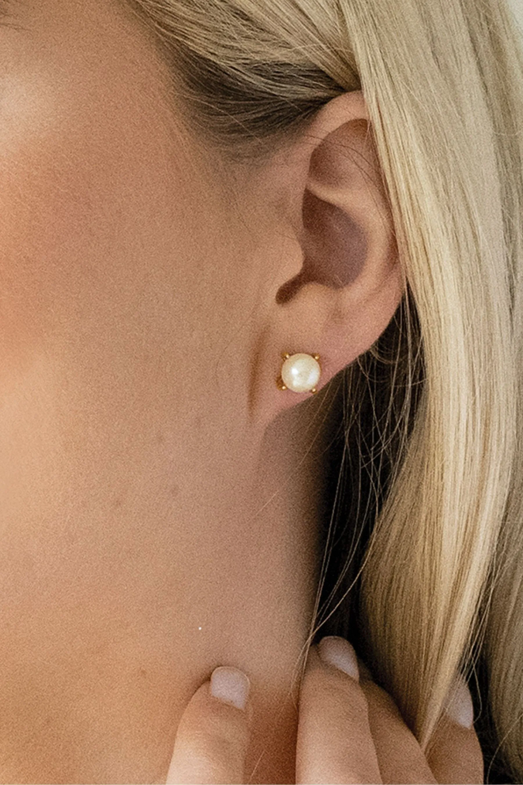 Ivory & Co - Cairo - Orecchini a bottone classici con perle