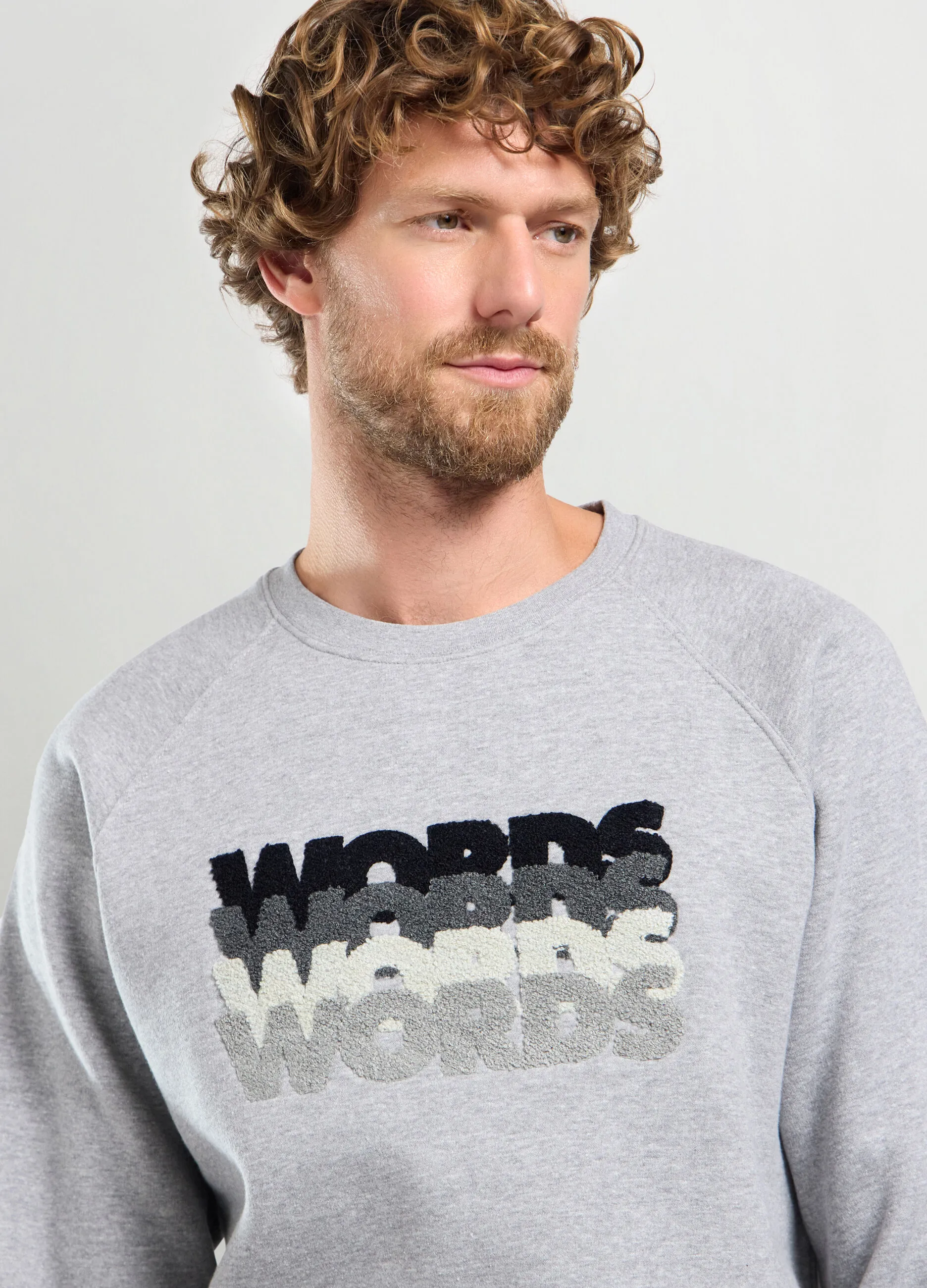 J. HART & BROS  Felpa girocollo in misto cotone uomo