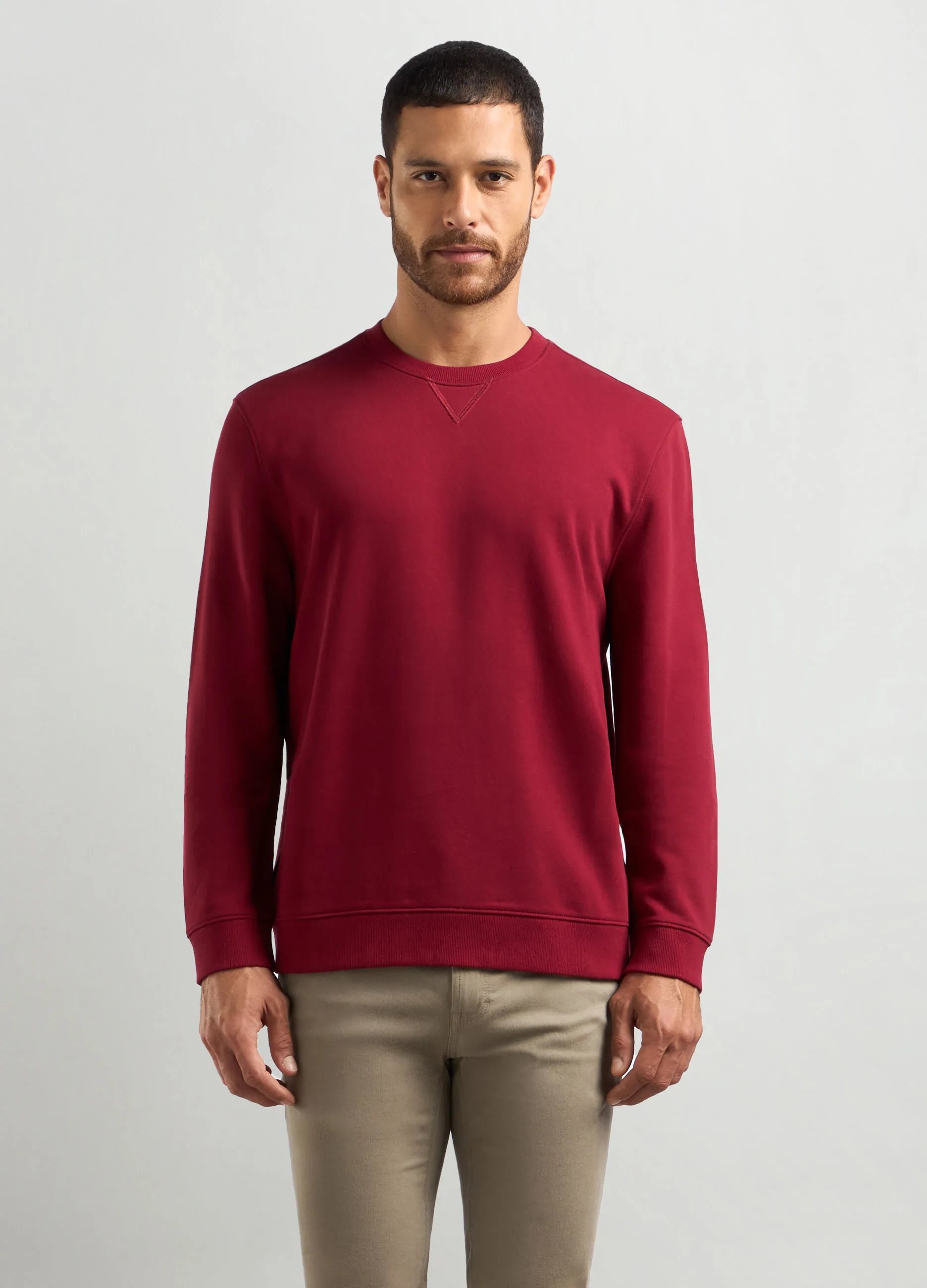 J. HART & BROS  Felpa girocollo in puro cotone uomo