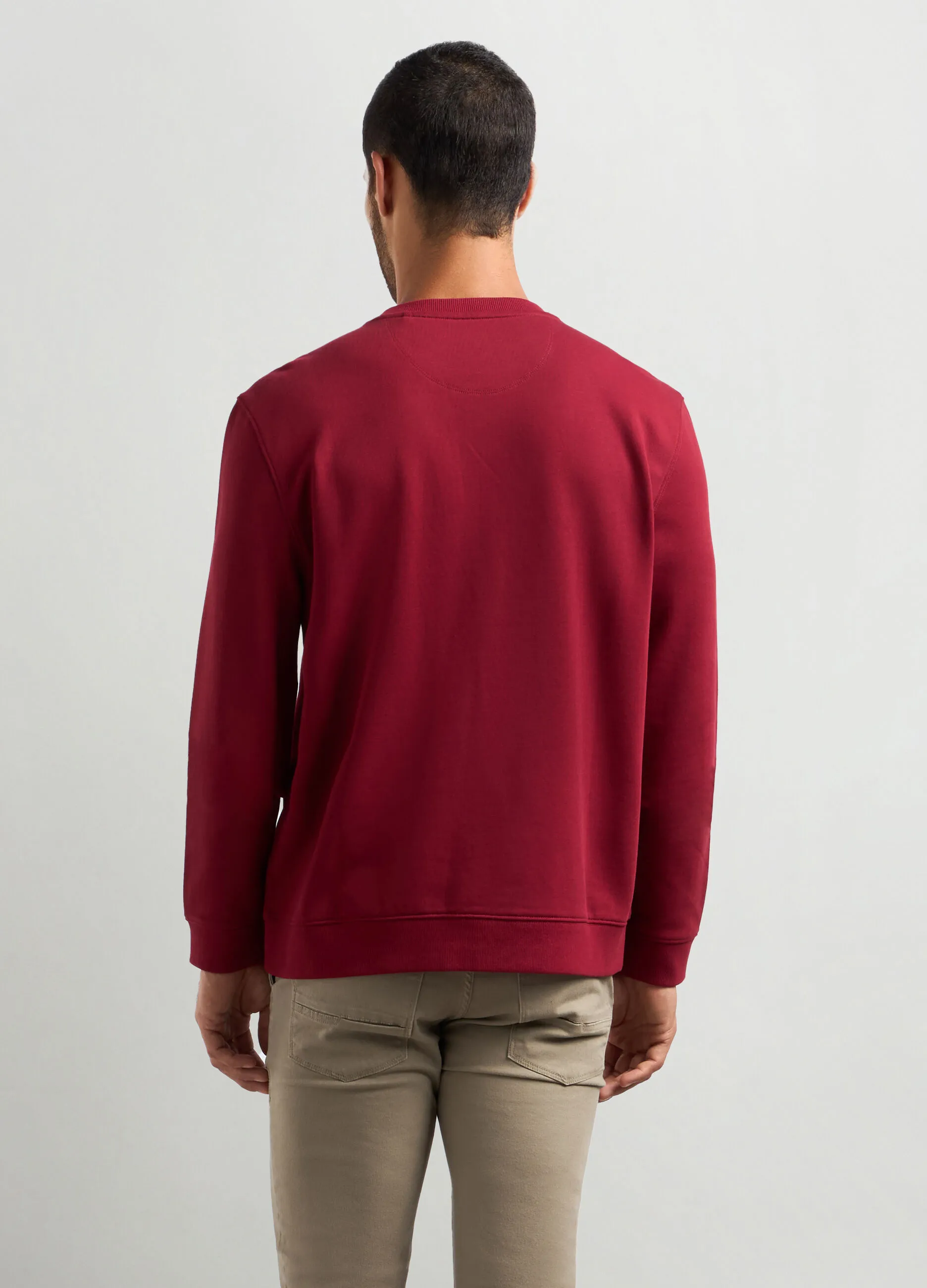 J. HART & BROS  Felpa girocollo in puro cotone uomo