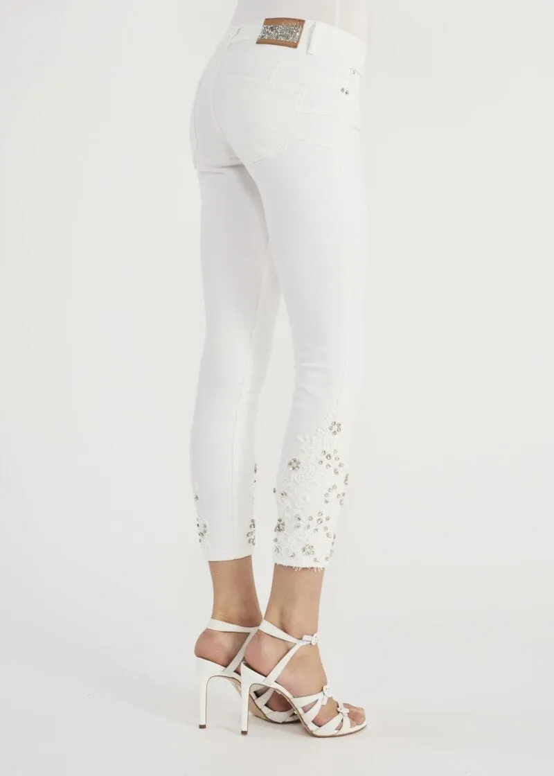 Jeans skinny con applicazioni