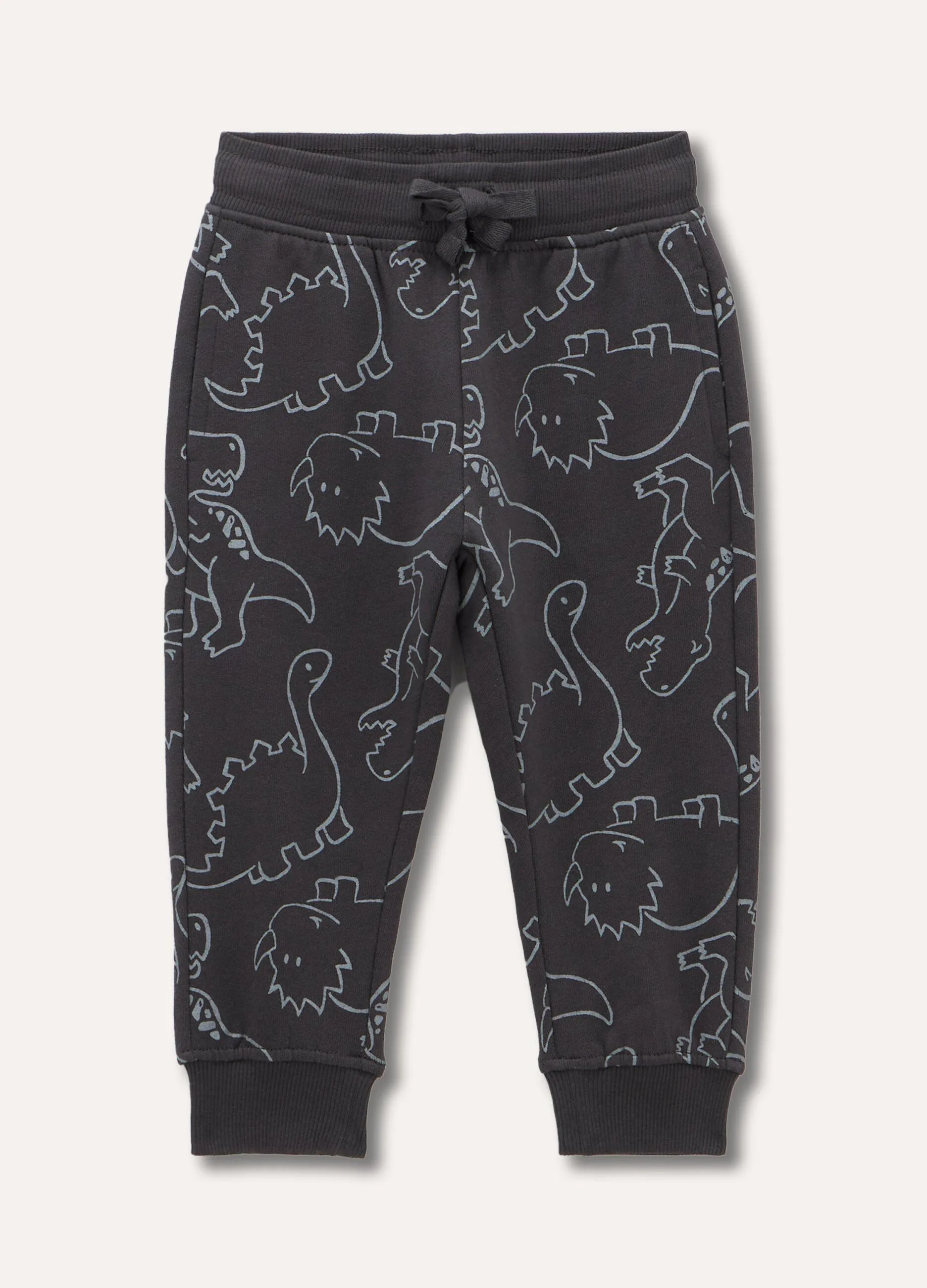 Joggers con stampe in felpa di cotone neonato