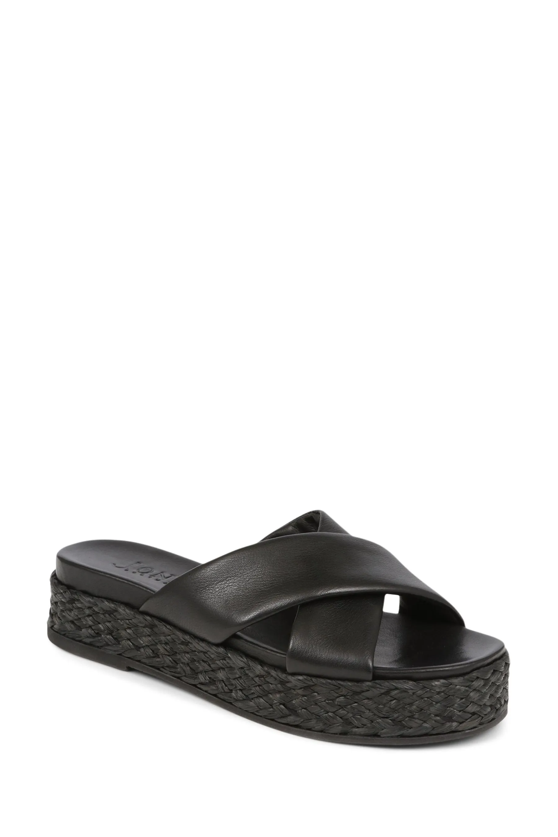 Jones Bootmaker - Glacier - Nero in pelle con plateau - Sandali