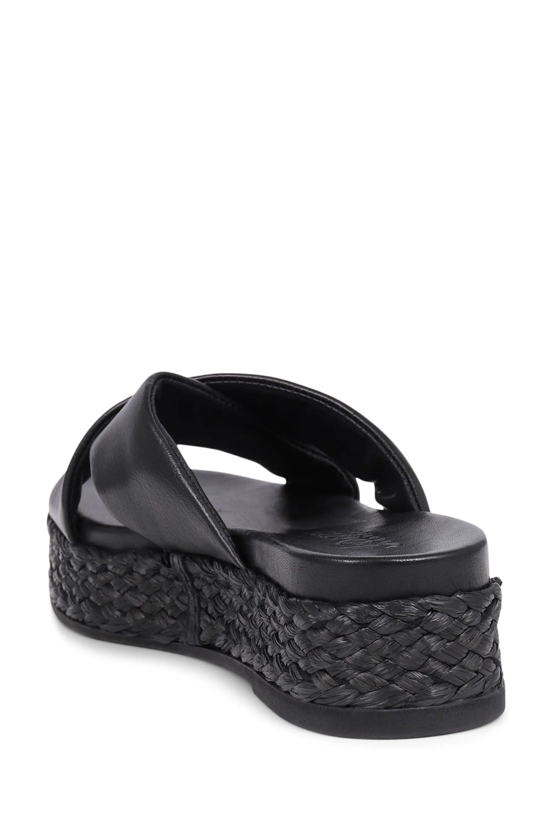 Jones Bootmaker - Glacier - Nero in pelle con plateau - Sandali