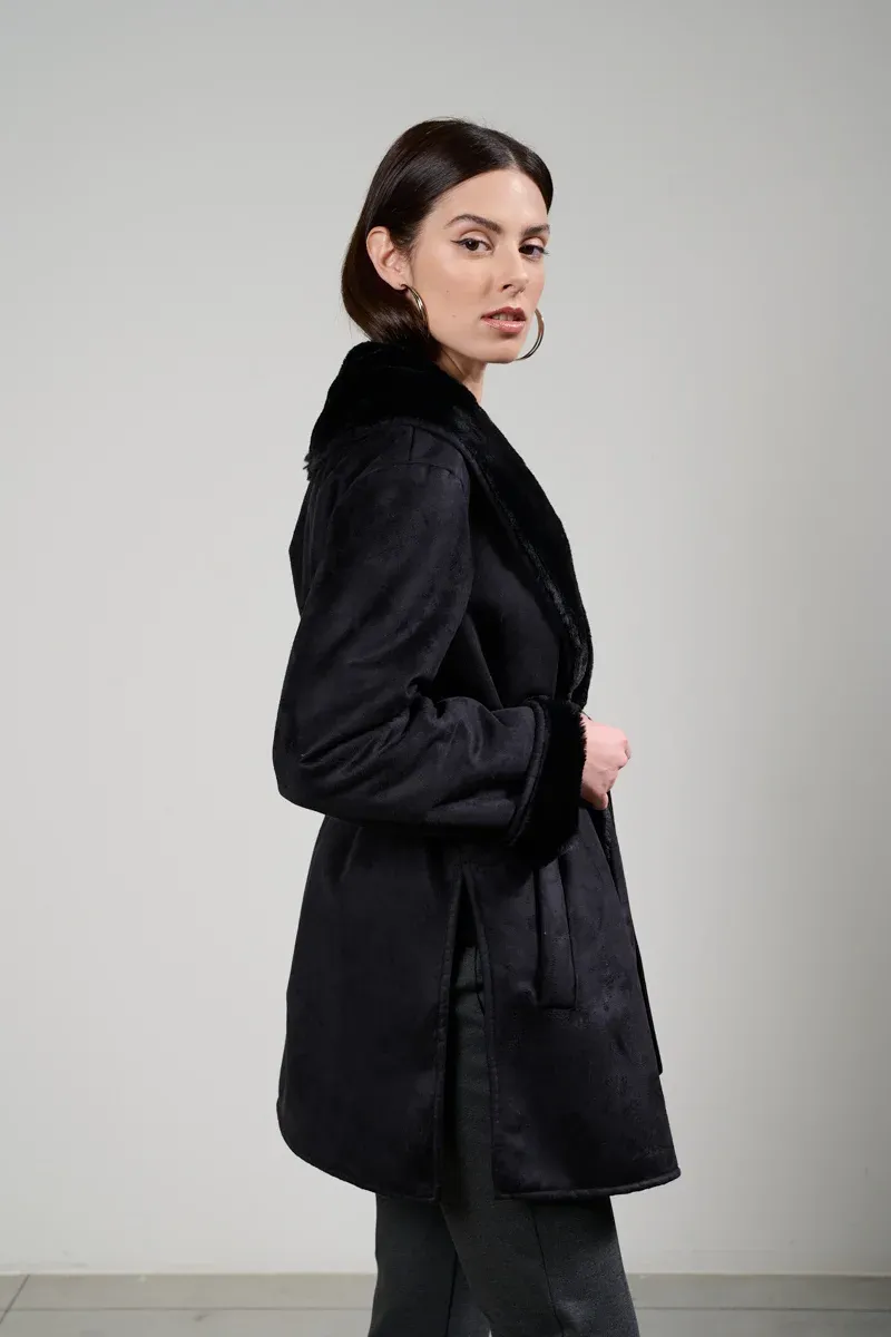KAOS COLLECTION Ecoshearling donna lunghezza midi CAPPOTTO PI1LE008