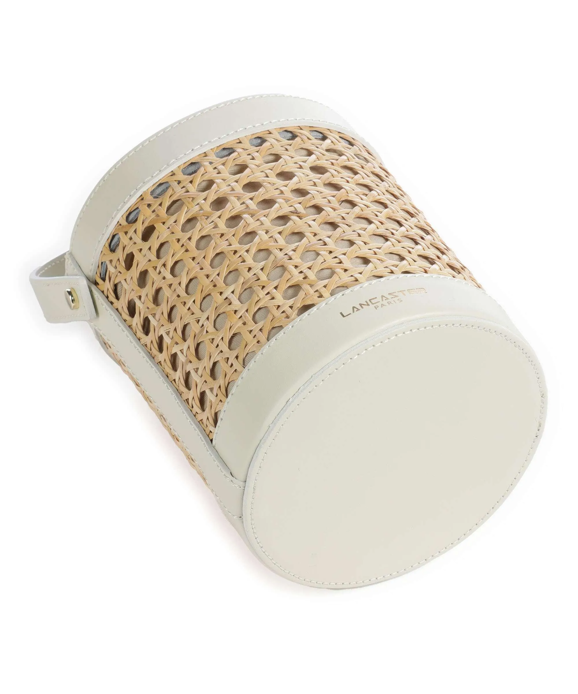  Lancaster Actual Cannage Rotin Borsa a secchiello rattan, pelle bovina beige  