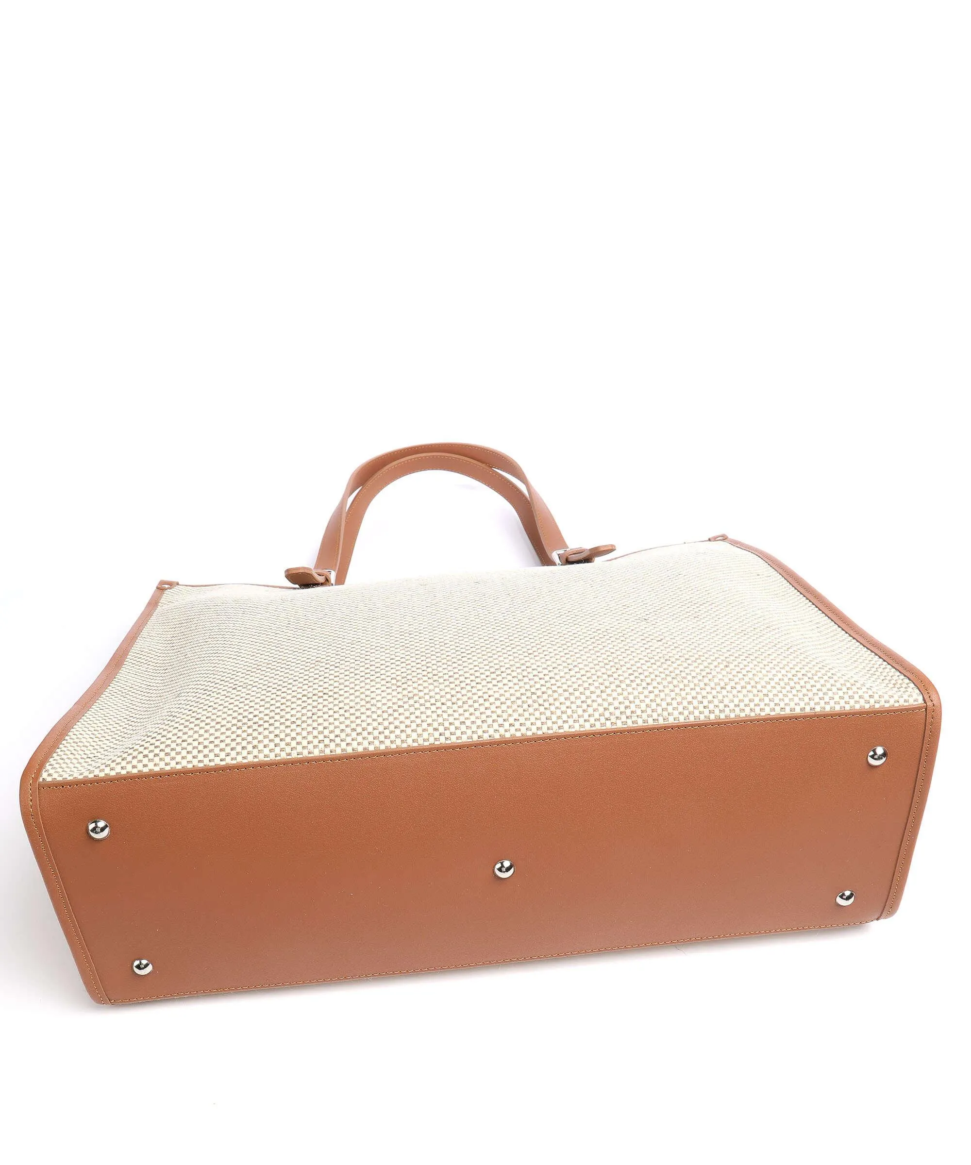  Lancaster Actual Midi Borsa shopper tissu beige  