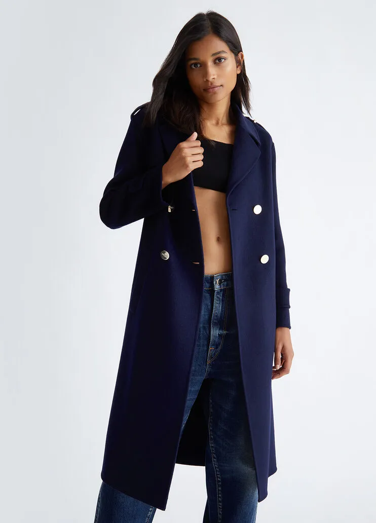 LIU JO MILANO Trech in panno donna bottoni oro CAPPOTTO TRENCH CF3002