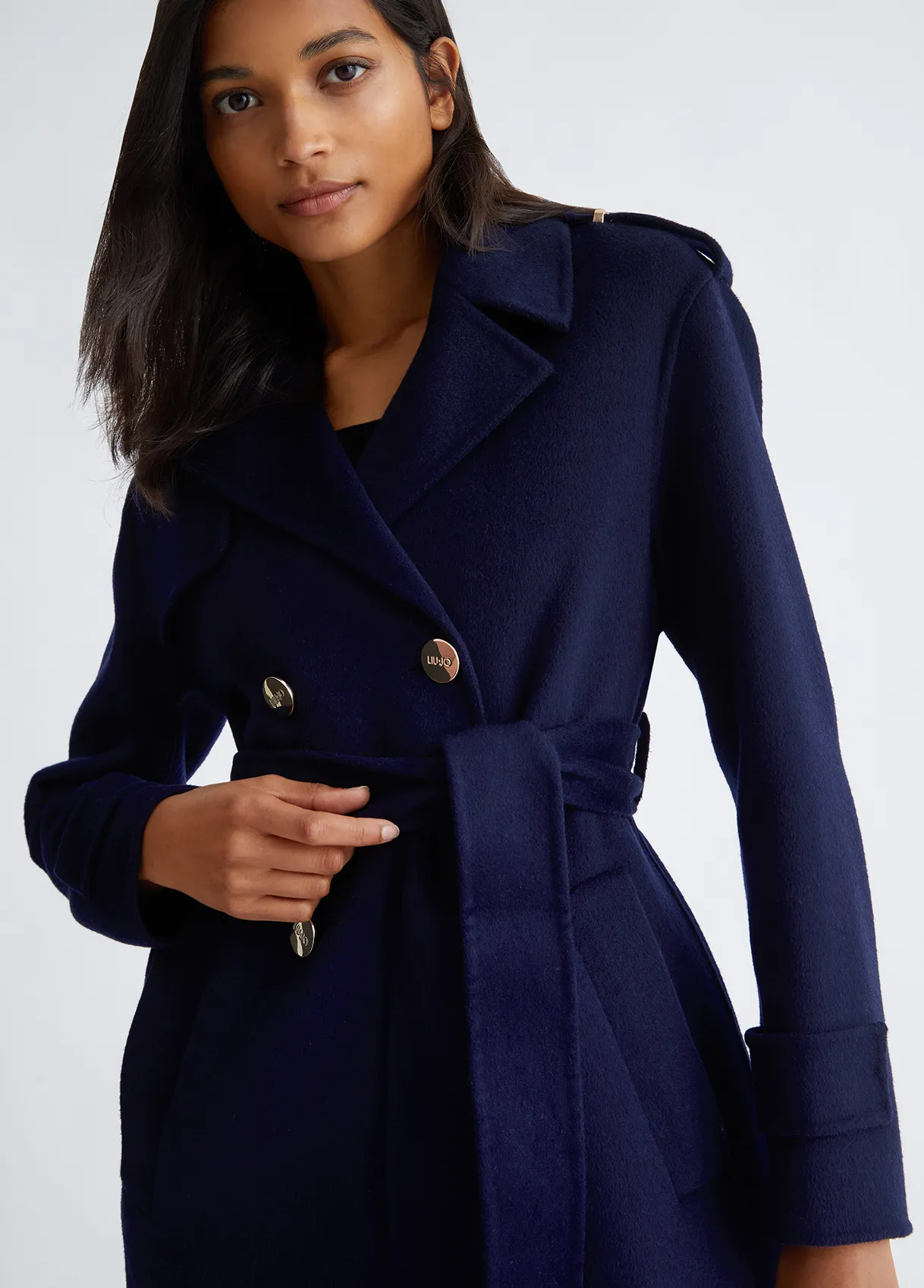 LIU JO MILANO Trech in panno donna bottoni oro CAPPOTTO TRENCH CF3002