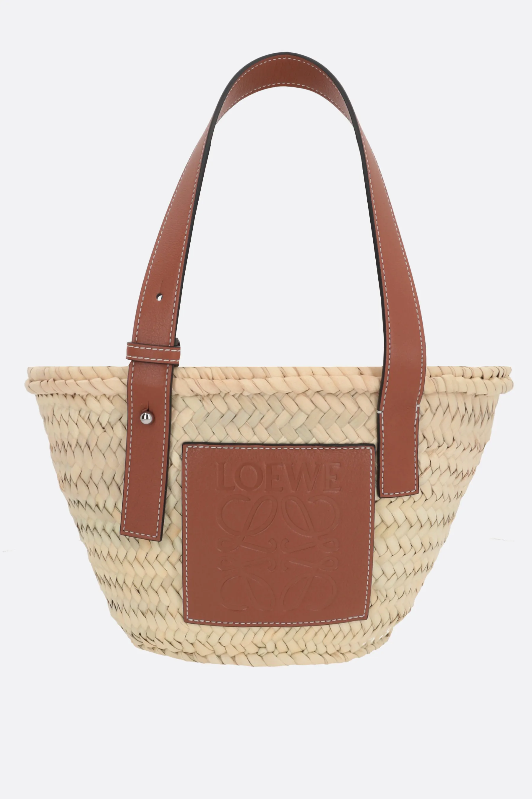 LOEWE borsa a secchiello small in paglia
