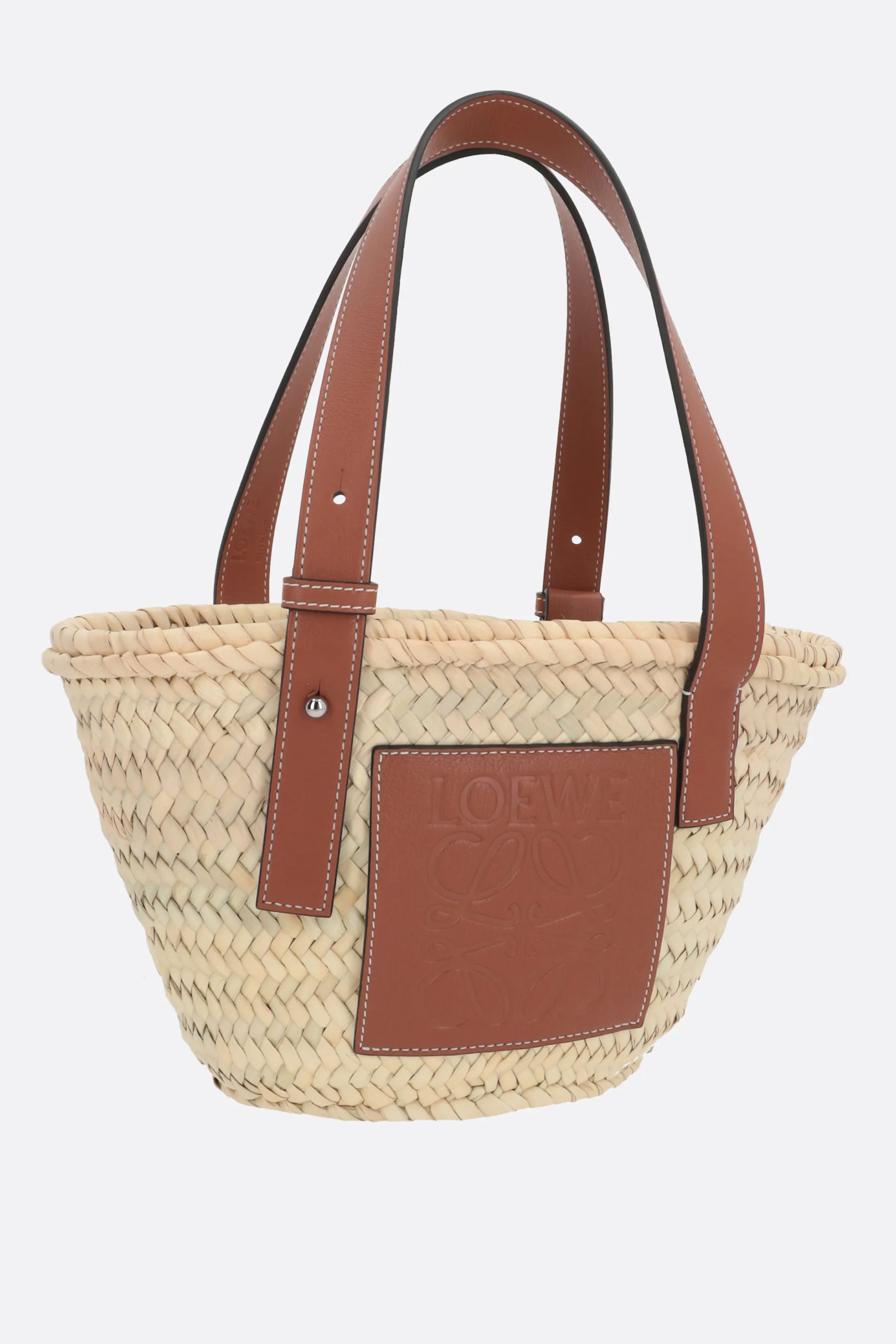 LOEWE borsa a secchiello small in paglia