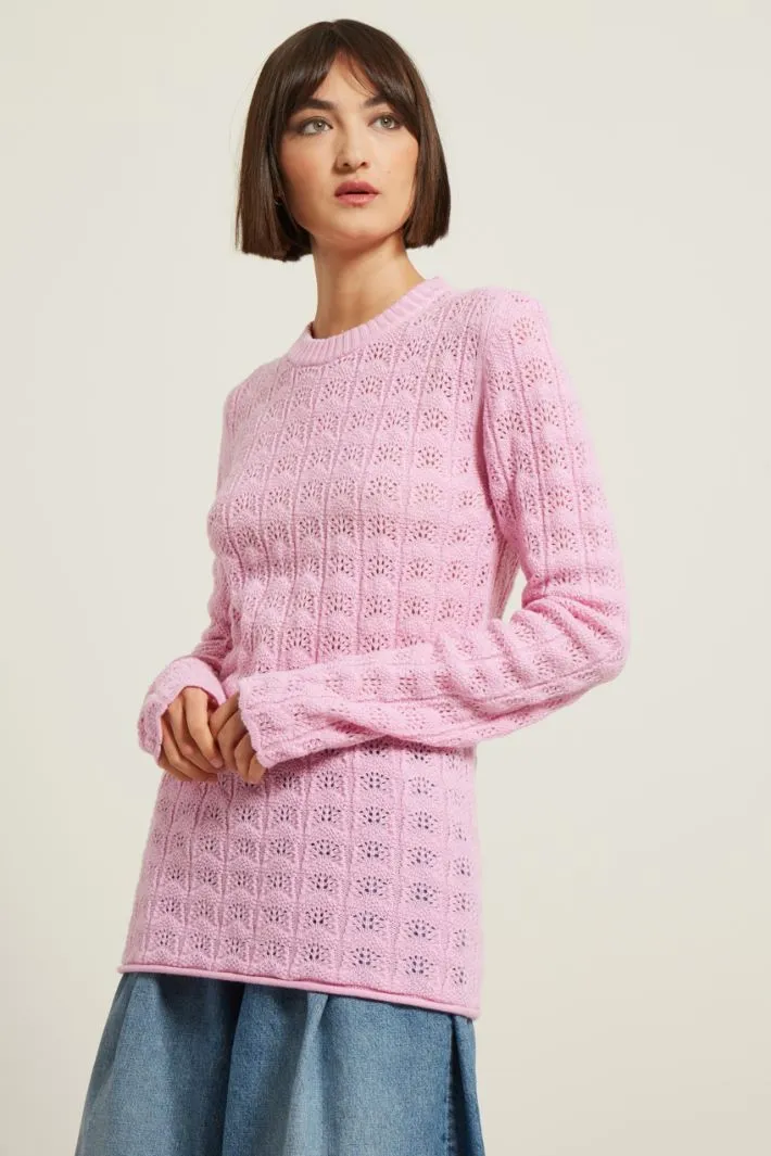 Maglia con motivo traforato