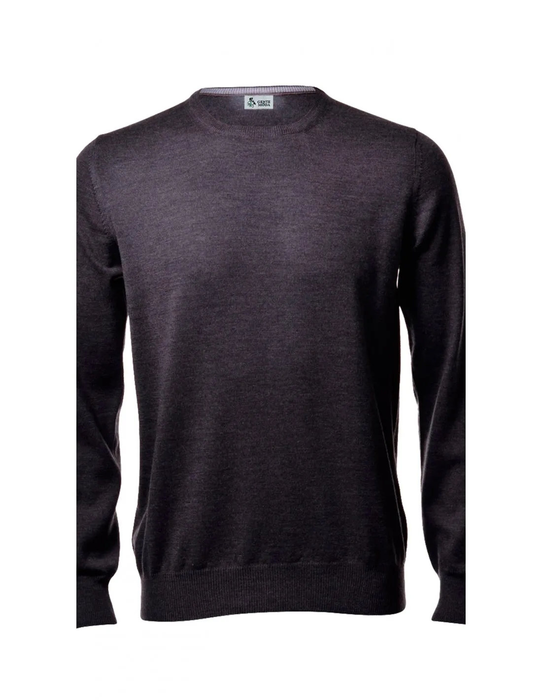 Maglia girocollo ml lana merino 4 stagioni grigio
