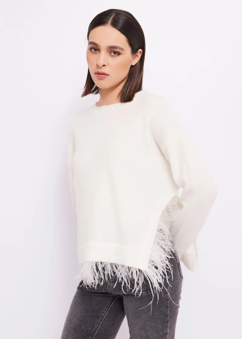 Maglia in misto lana e mohair
