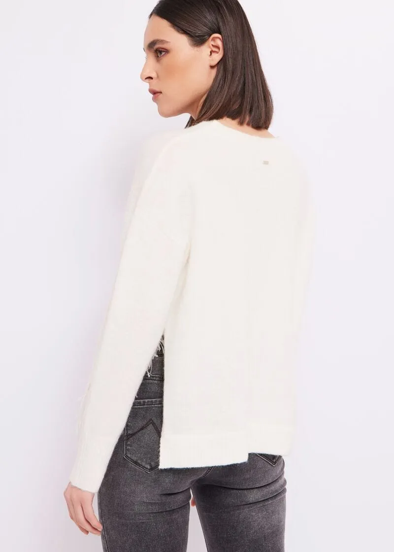 Maglia in misto lana e mohair