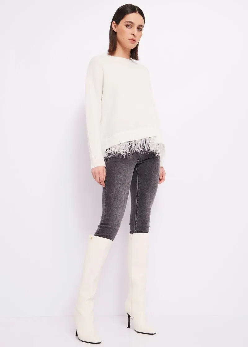 Maglia in misto lana e mohair
