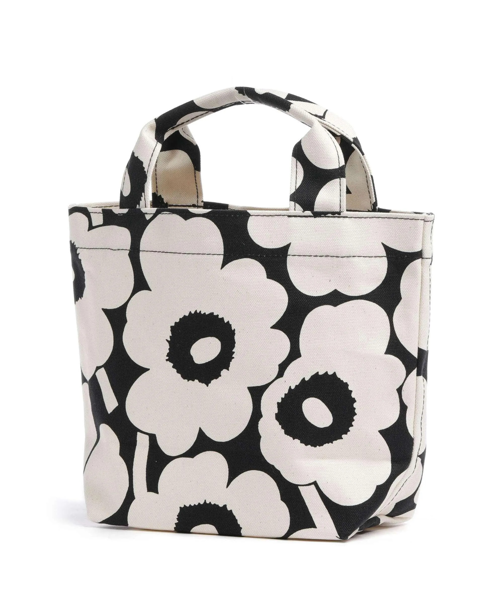  Marimekko Unikko Mono Mini Borsa a mano cotone natura/nero  
