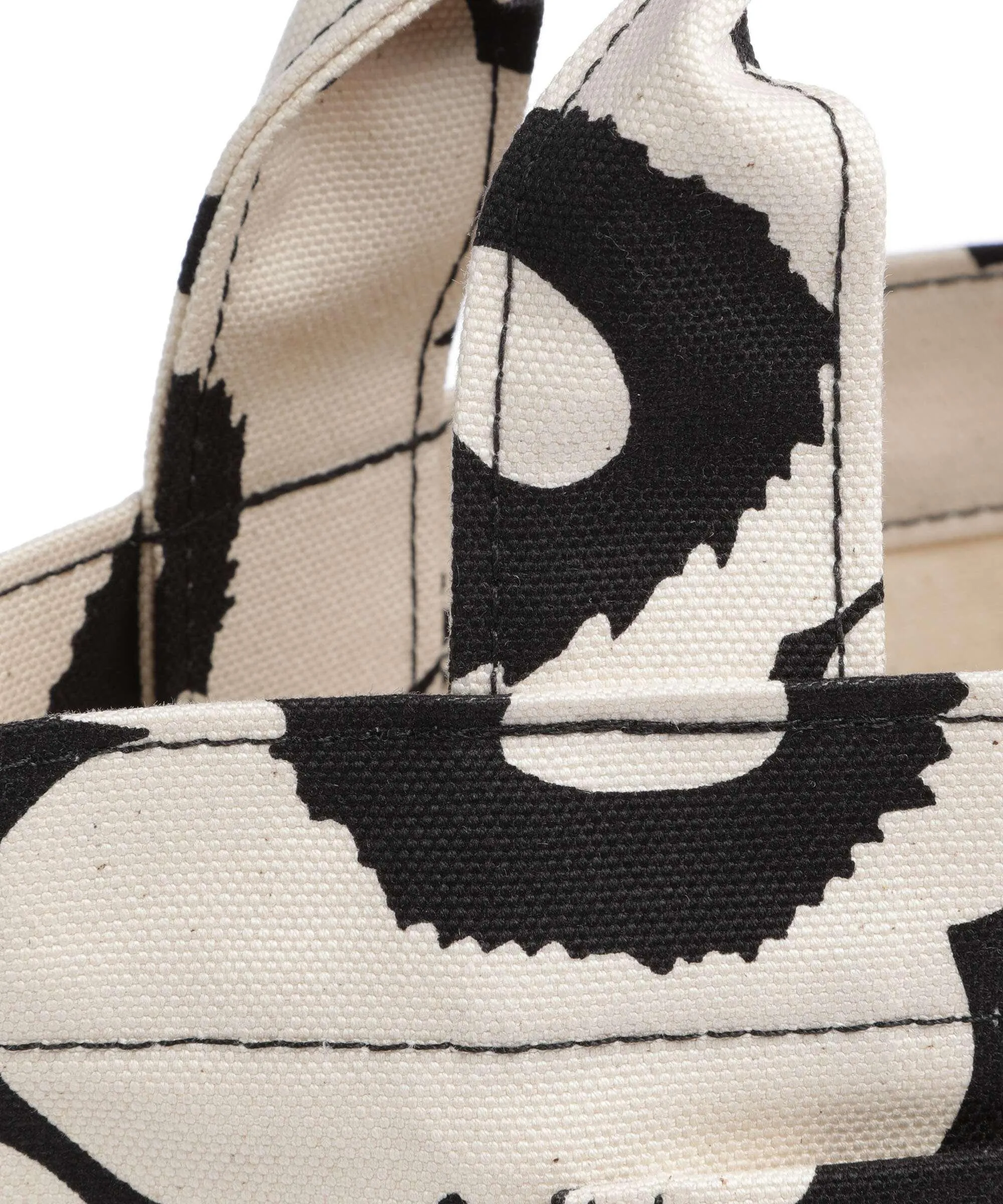  Marimekko Unikko Mono Mini Borsa a mano cotone natura/nero  