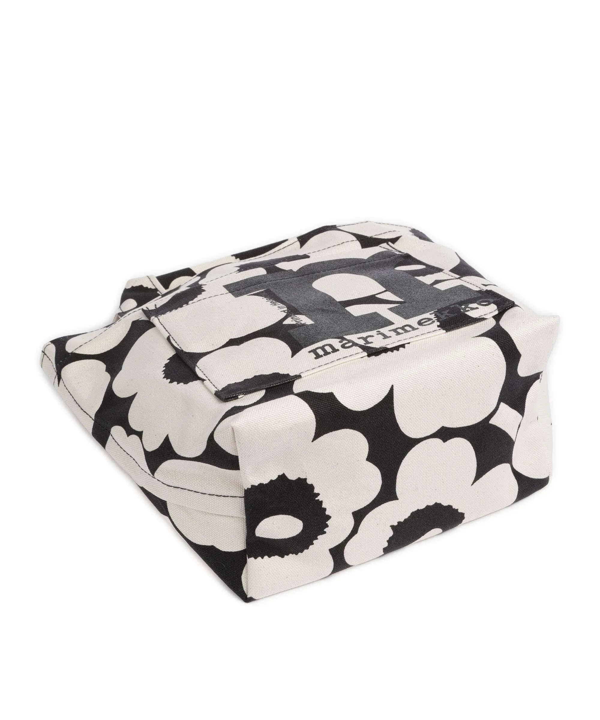  Marimekko Unikko Mono Mini Borsa a mano cotone natura/nero  