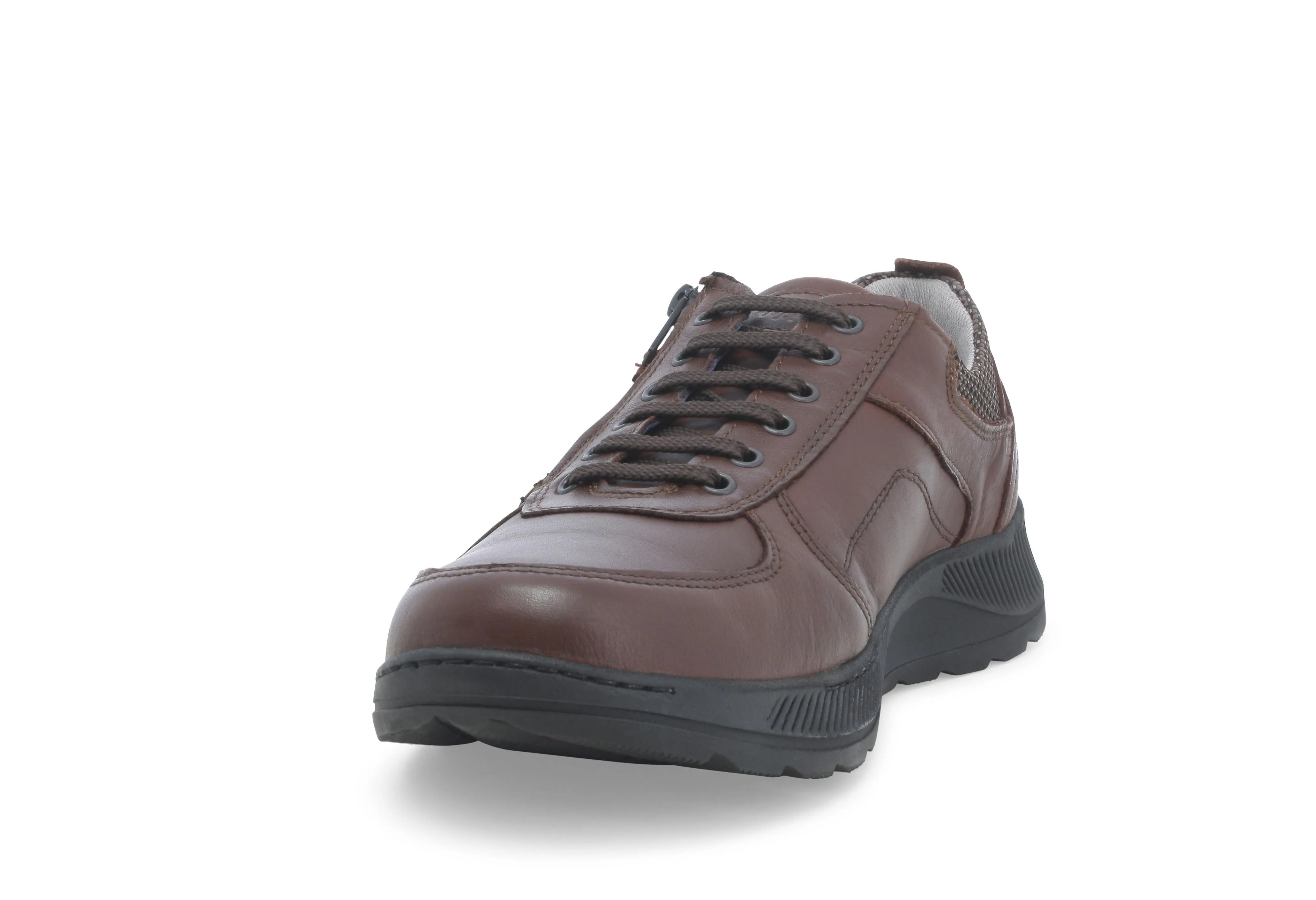Melluso Scarpe Lacci Invernali con Zip in Pelle Impermeabile