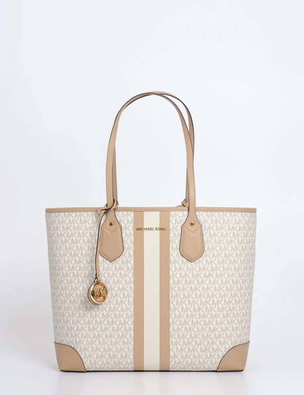 Michael Kors     Borsa Tote Eva con strisce Vaniglia