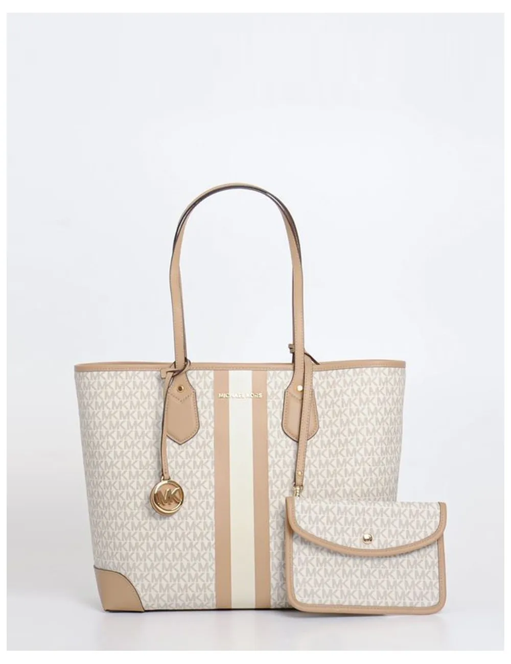 Michael Kors     Borsa Tote Eva con strisce Vaniglia