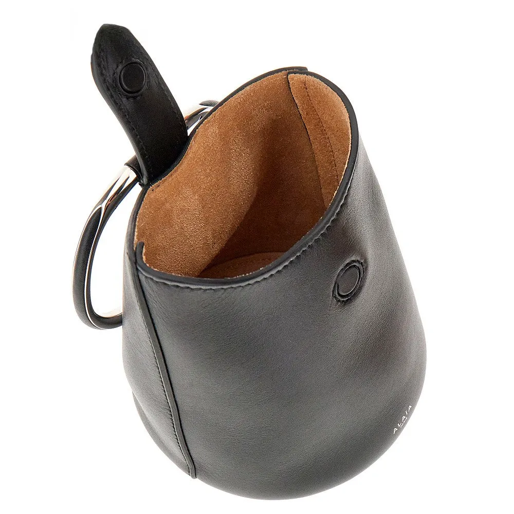 Mini borsa a secchiello 'Ring' in pelle