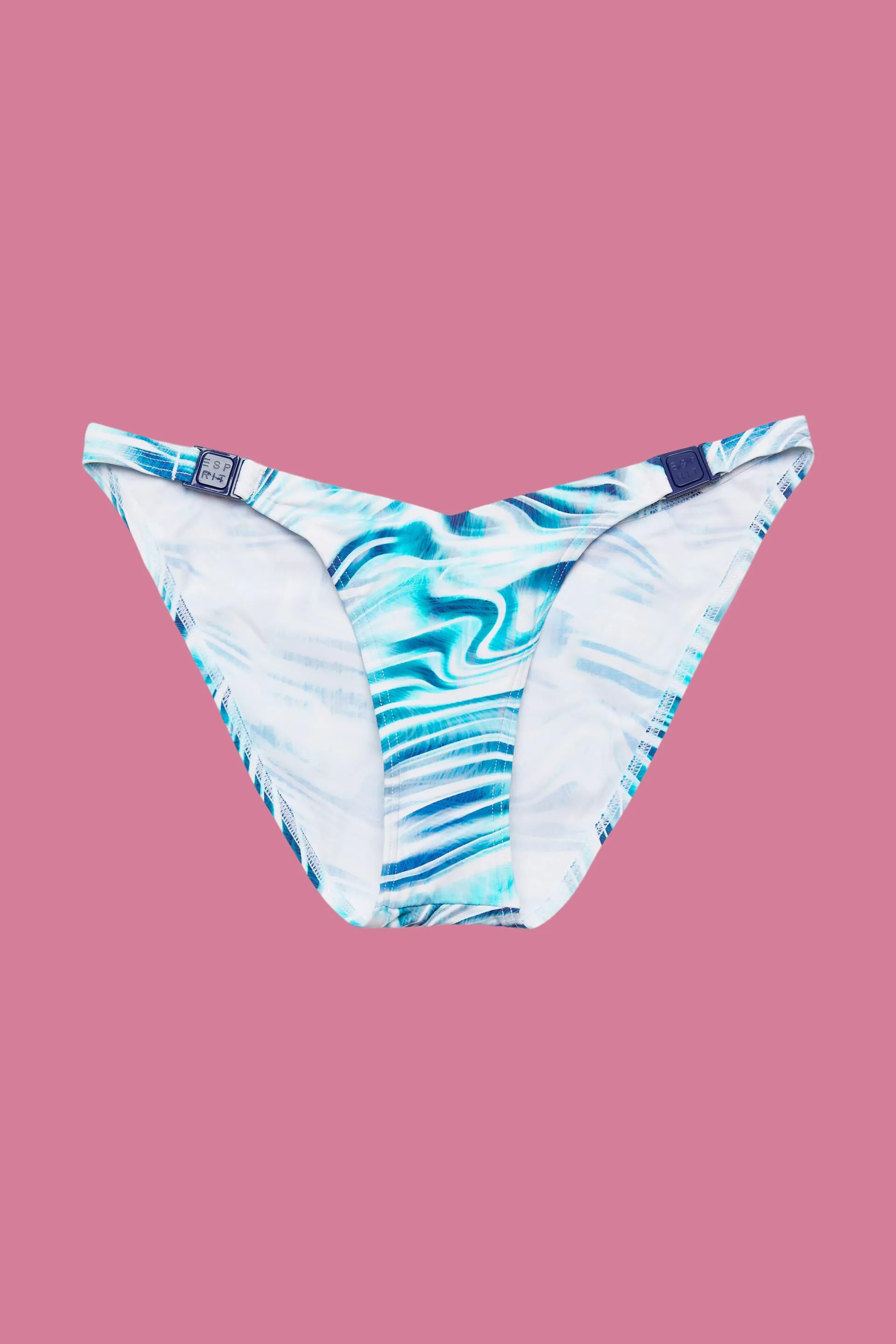 Mini slip da bikini con stampa ondulata