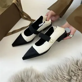 Moda tacco basso nuove 2024 primavera rete rossa scarpe singole pantofole tacco basso scarpe da donna scarpe da viaggio scarpe d