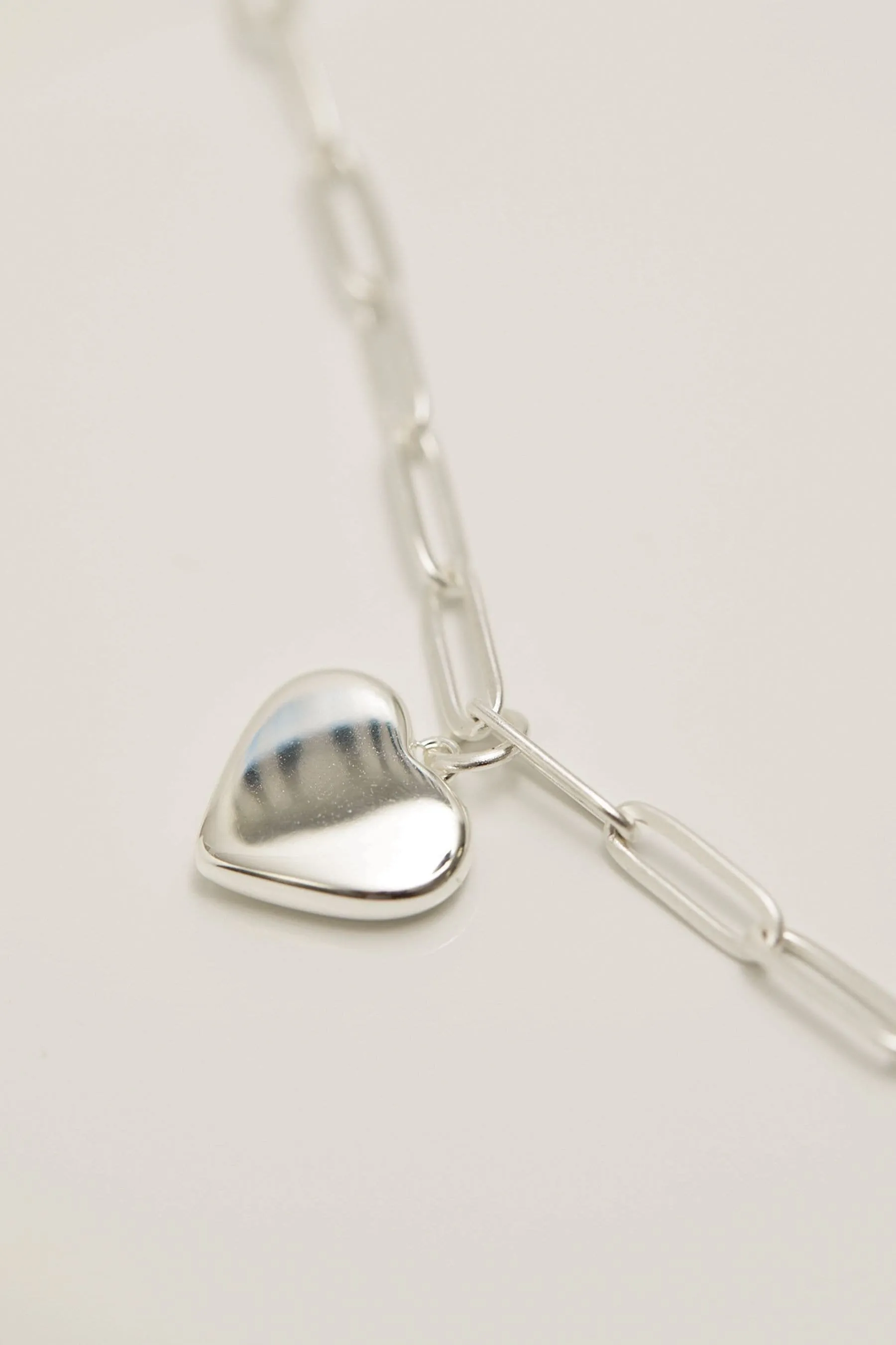 Mood - Bracciale con catena e cuore lucido
