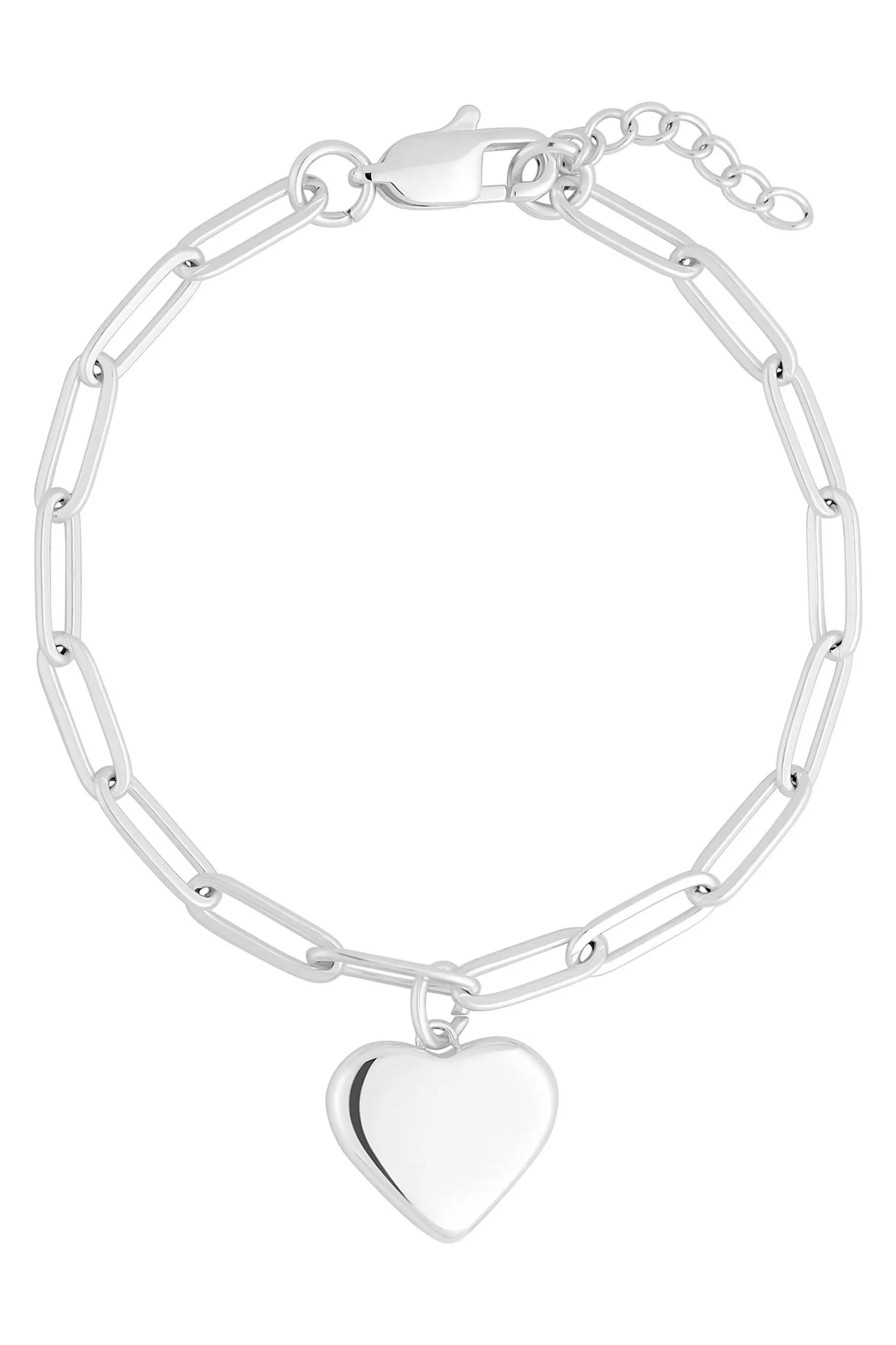 Mood - Bracciale con catena e cuore lucido