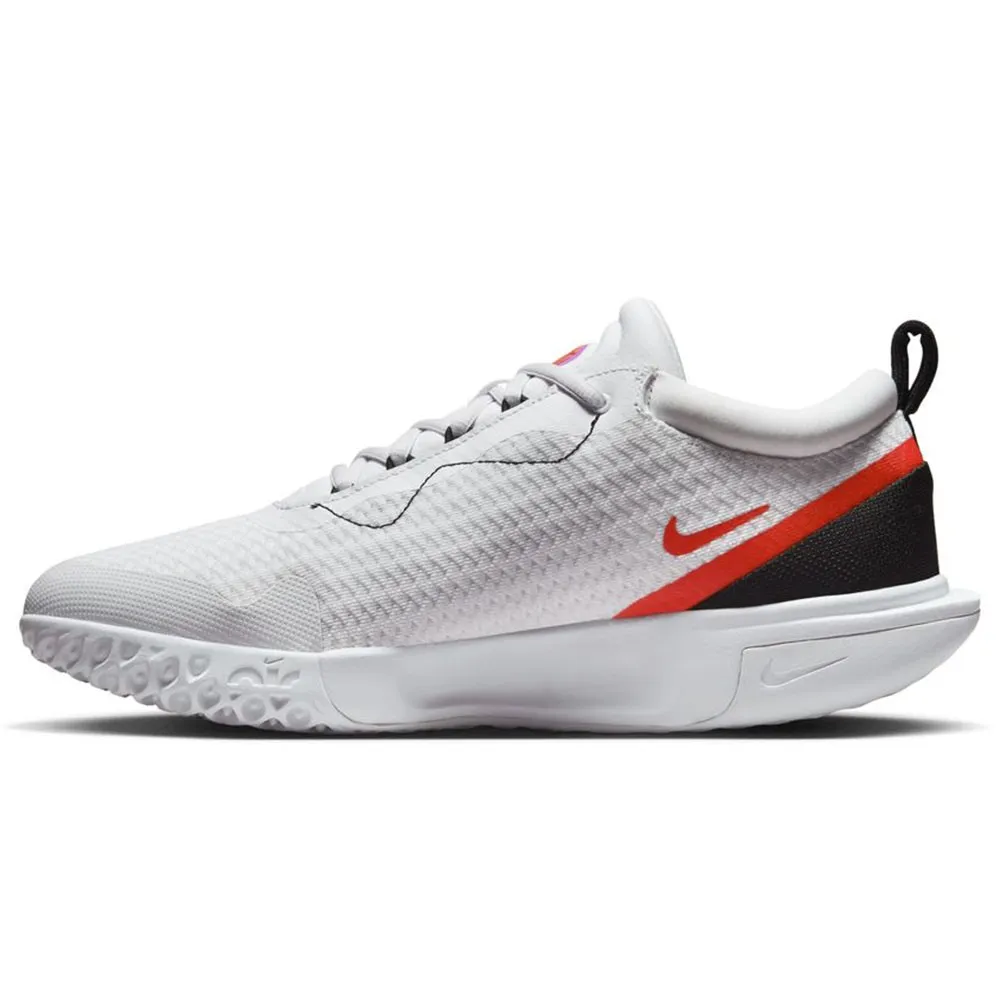 Nike Tennis Zoom Court Pro Hc Bianco Rosso - Scarpe Da Tennis Uomo