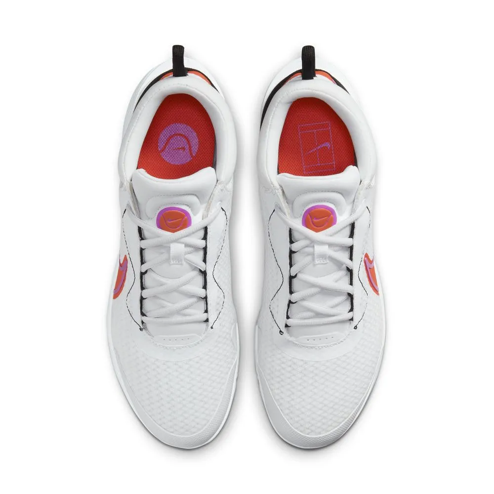 Nike Tennis Zoom Court Pro Hc Bianco Rosso - Scarpe Da Tennis Uomo
