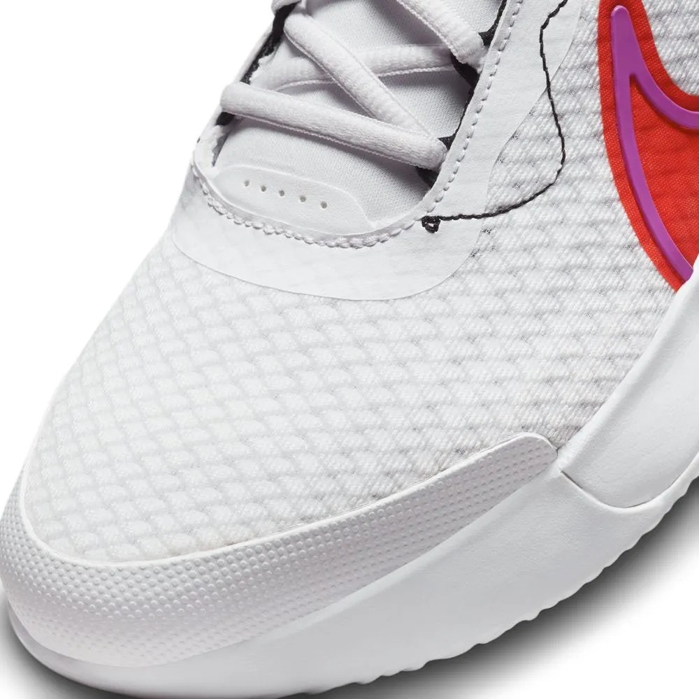 Nike Tennis Zoom Court Pro Hc Bianco Rosso - Scarpe Da Tennis Uomo