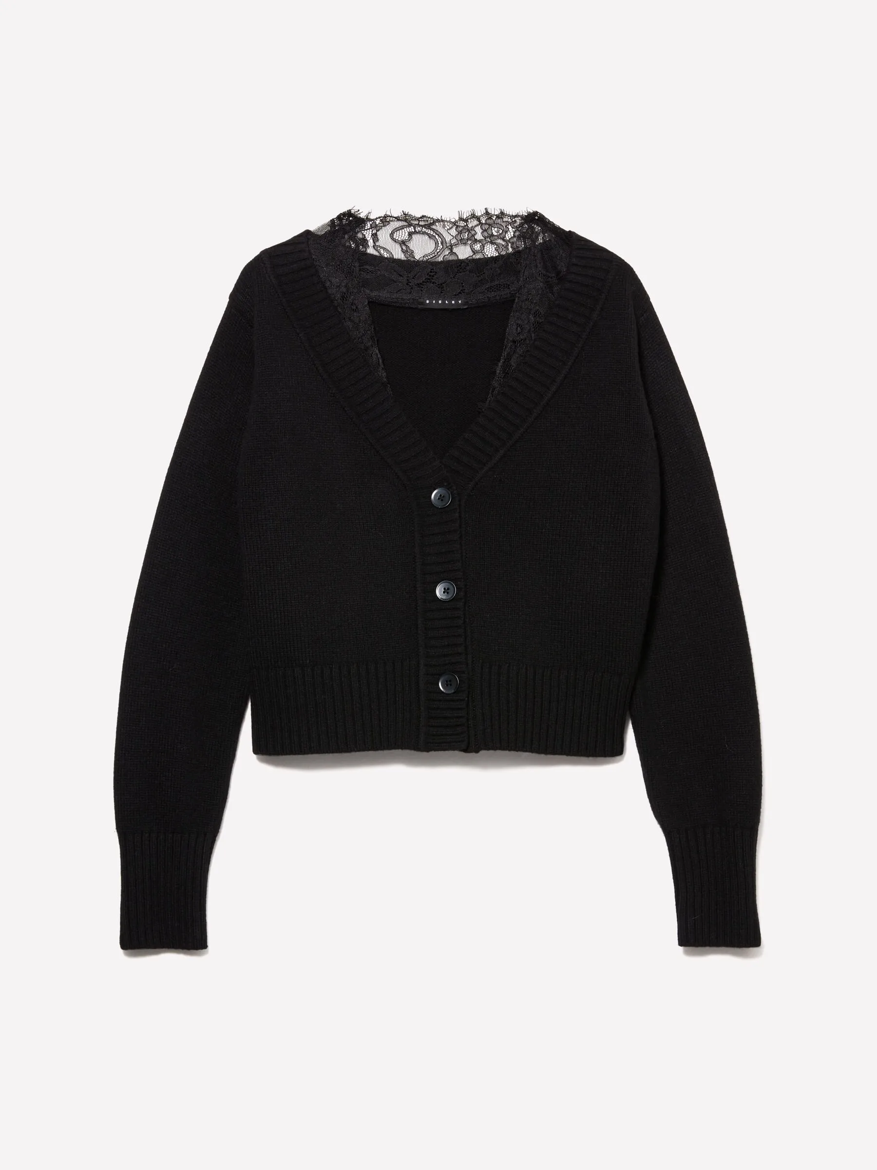 Nuovi arrivi      Cardigan nero con pizzo