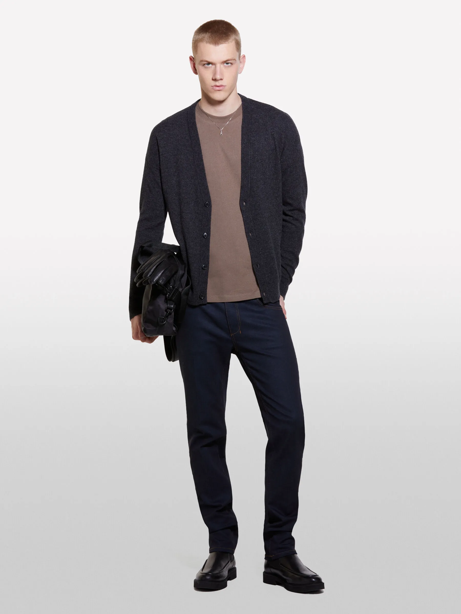 Nuovi arrivi      Cardigan regular fit grigio scuro