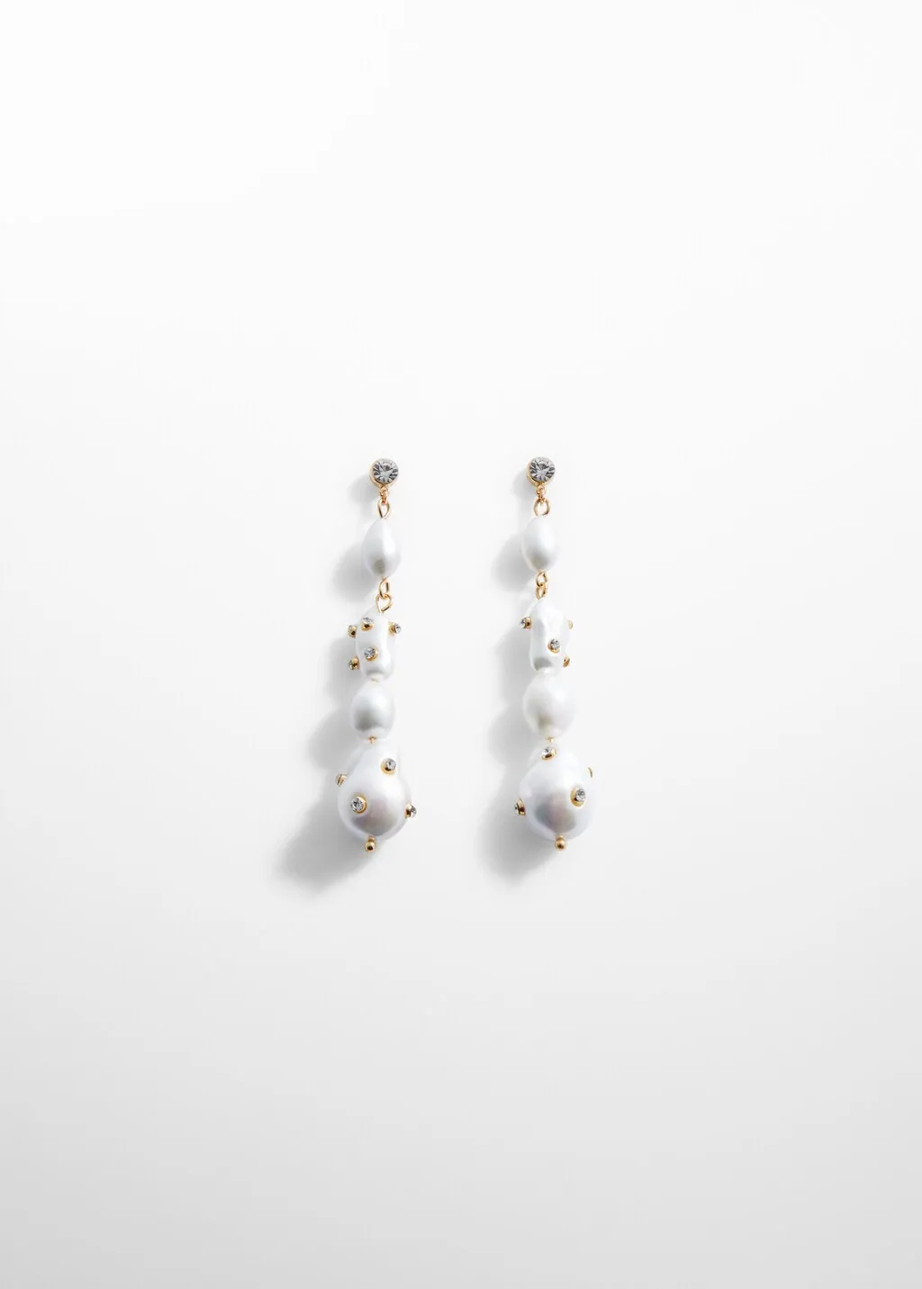 Orecchini perle dettaglio strass
