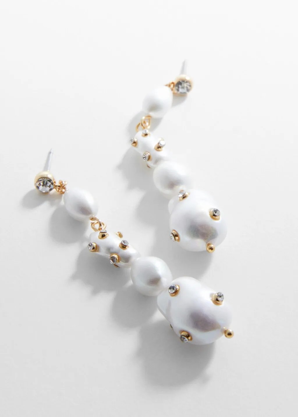 Orecchini perle dettaglio strass