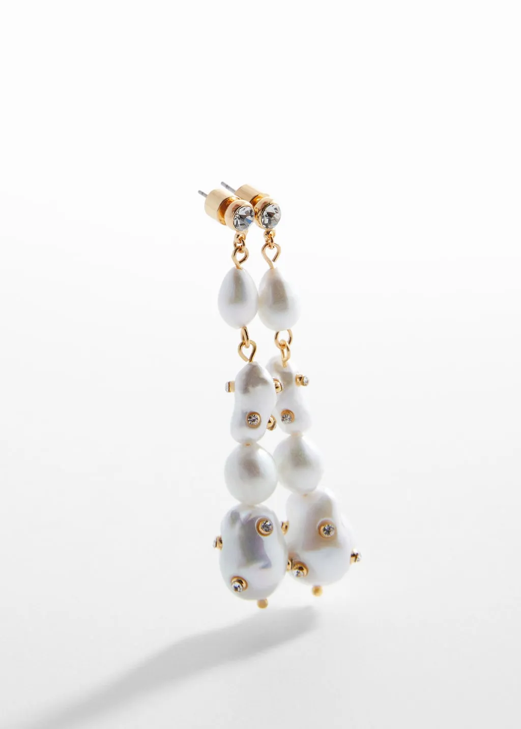 Orecchini perle dettaglio strass