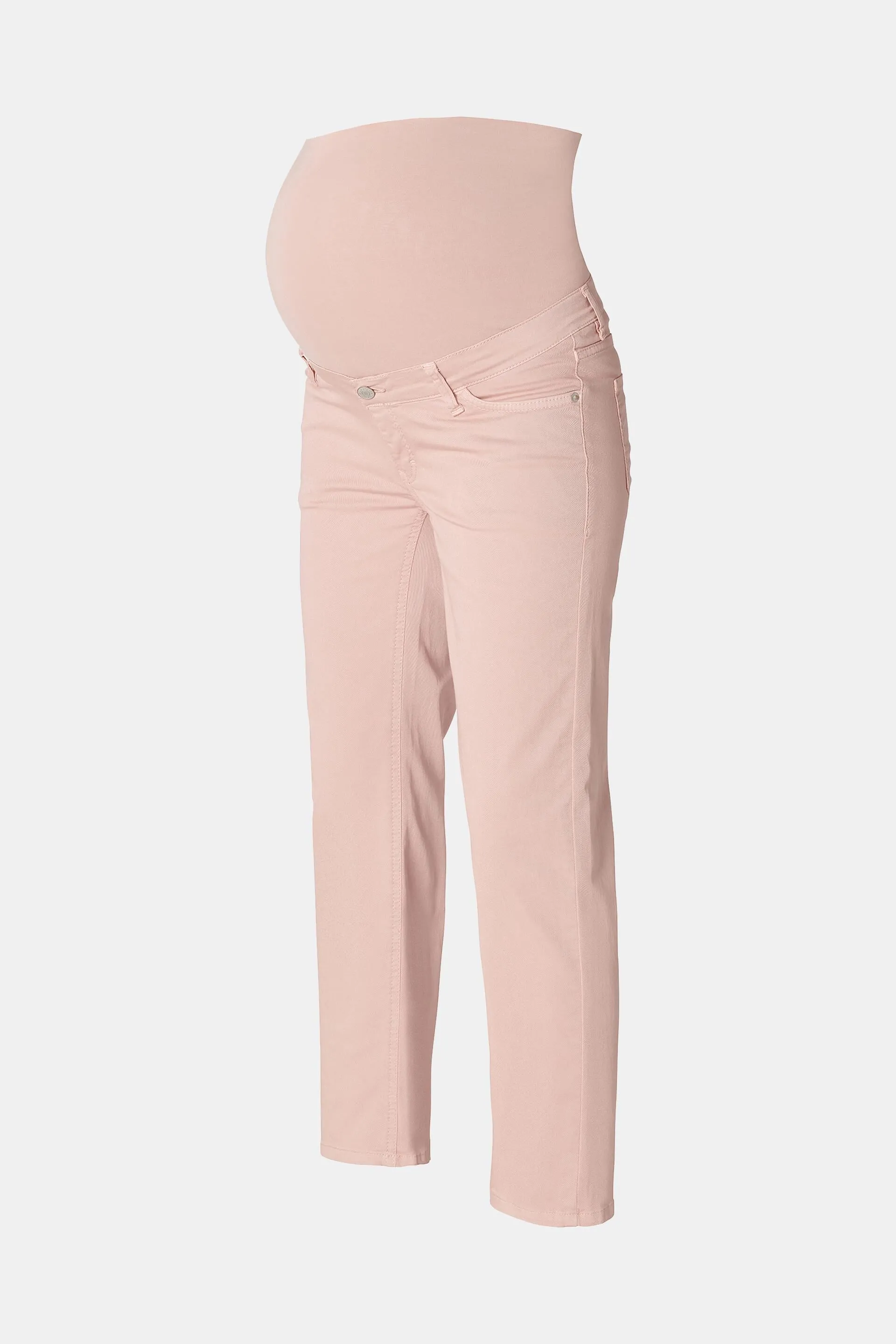 Pantaloni a gamba dritta con fascia premaman che ricopre completamente la pancia