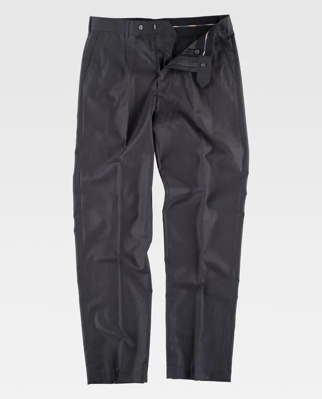 Pantaloni eleganti da uomo con freccette GRIGIO SCURO